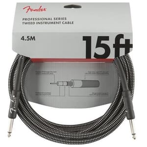 Fender Professional Series Instrument Cable 15'- Gray Tweed