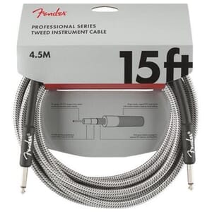 Fender Professional Series Instrument Cable 15'- White Tweed