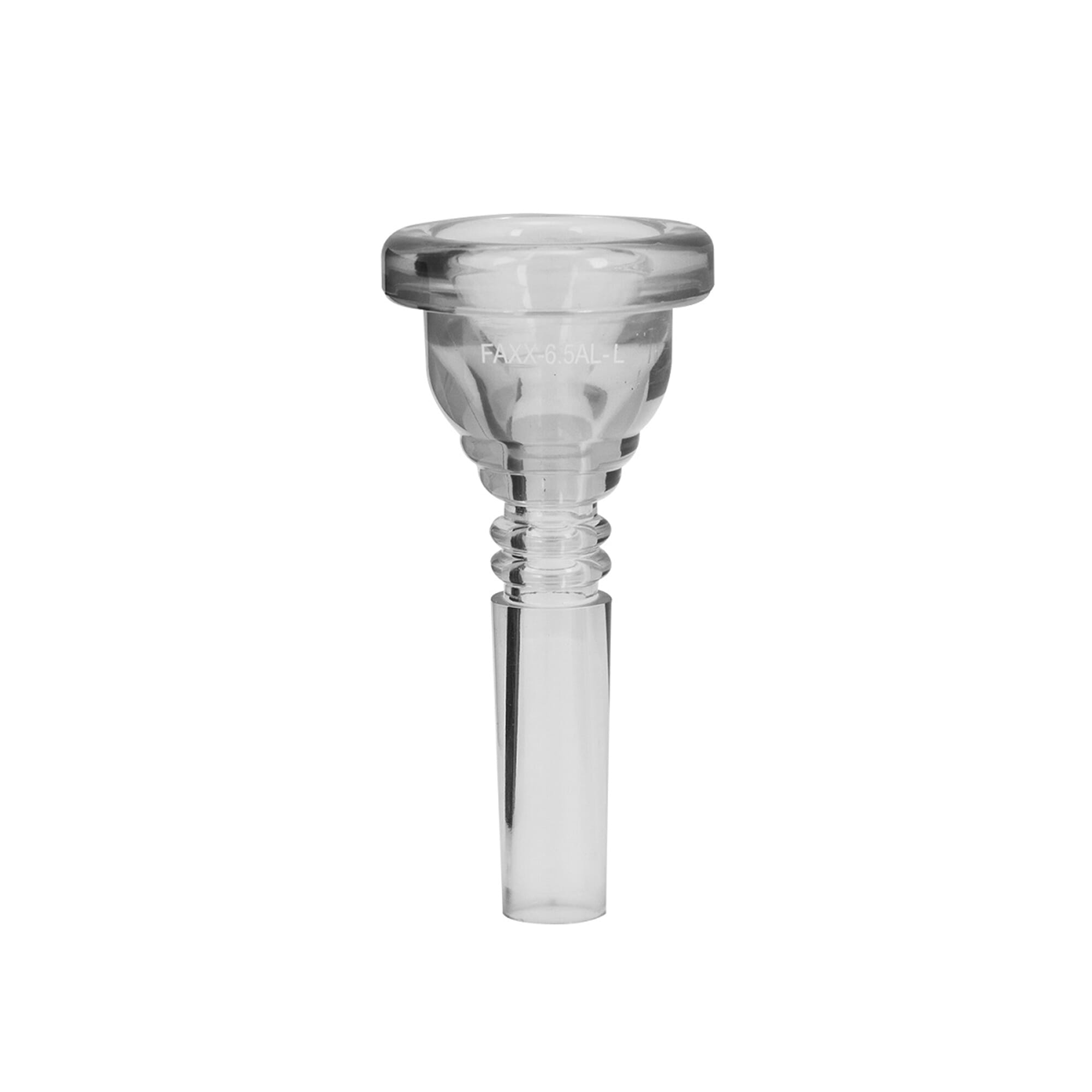 Faxx 6.5AL Clear Plastic Trombone Mouthpiece (Small Shank)