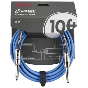 Fender Contour 10' Cable, Lake Placid Blue