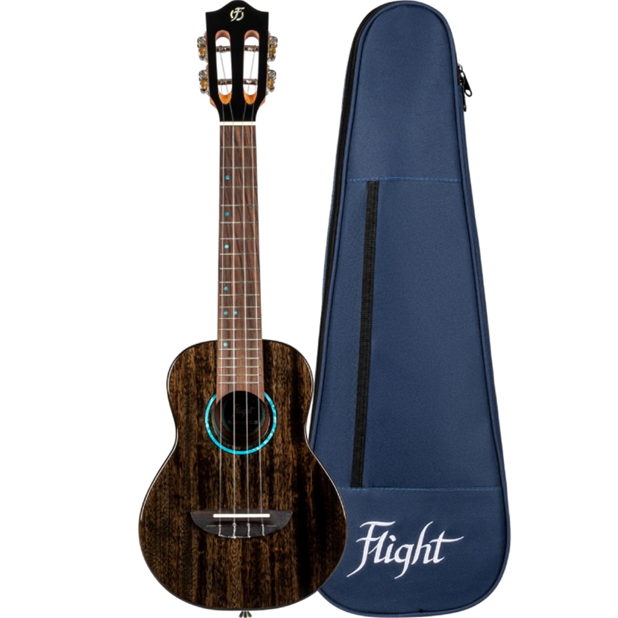 Flight Iris Tinta Concert Ukulele Trans Black