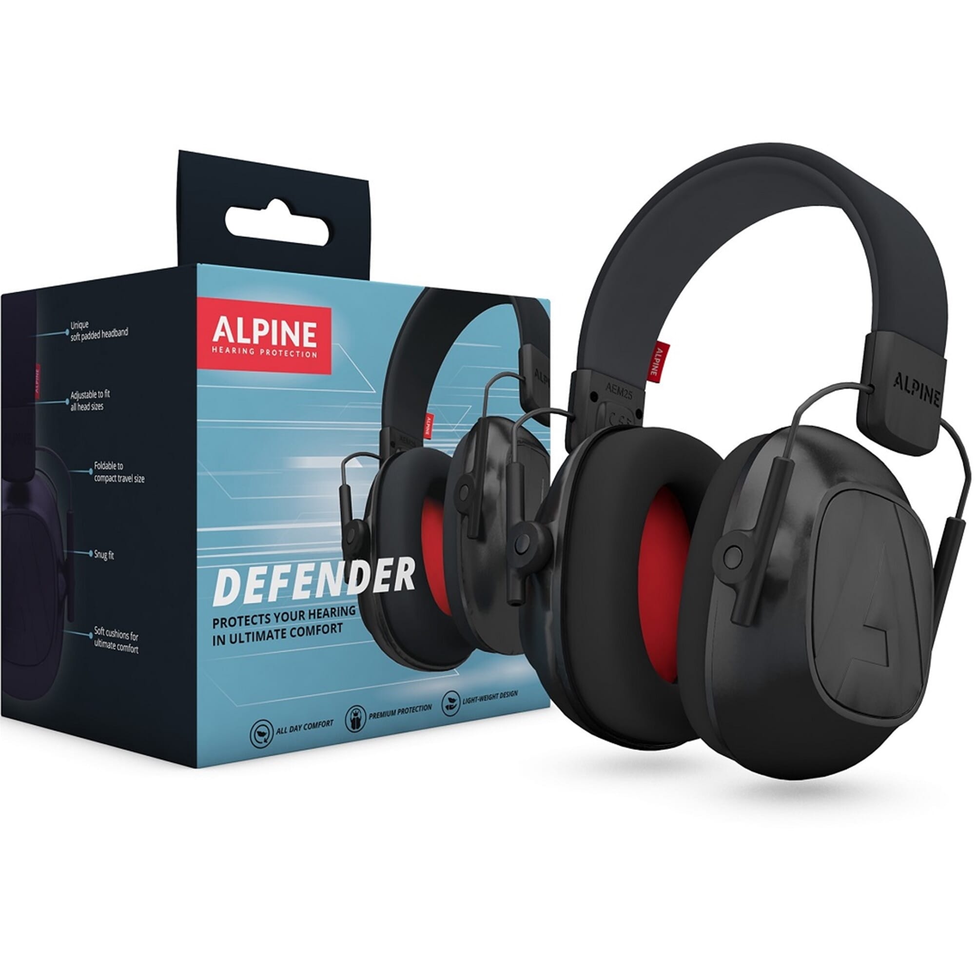 Alpine Defender Noise Reduction Earmuffs