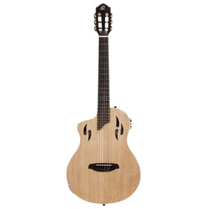 Ortega TourPlayer DeLuxe Nylon String Guitar 6 String Lefty - Spruce Natural + Gig Bag