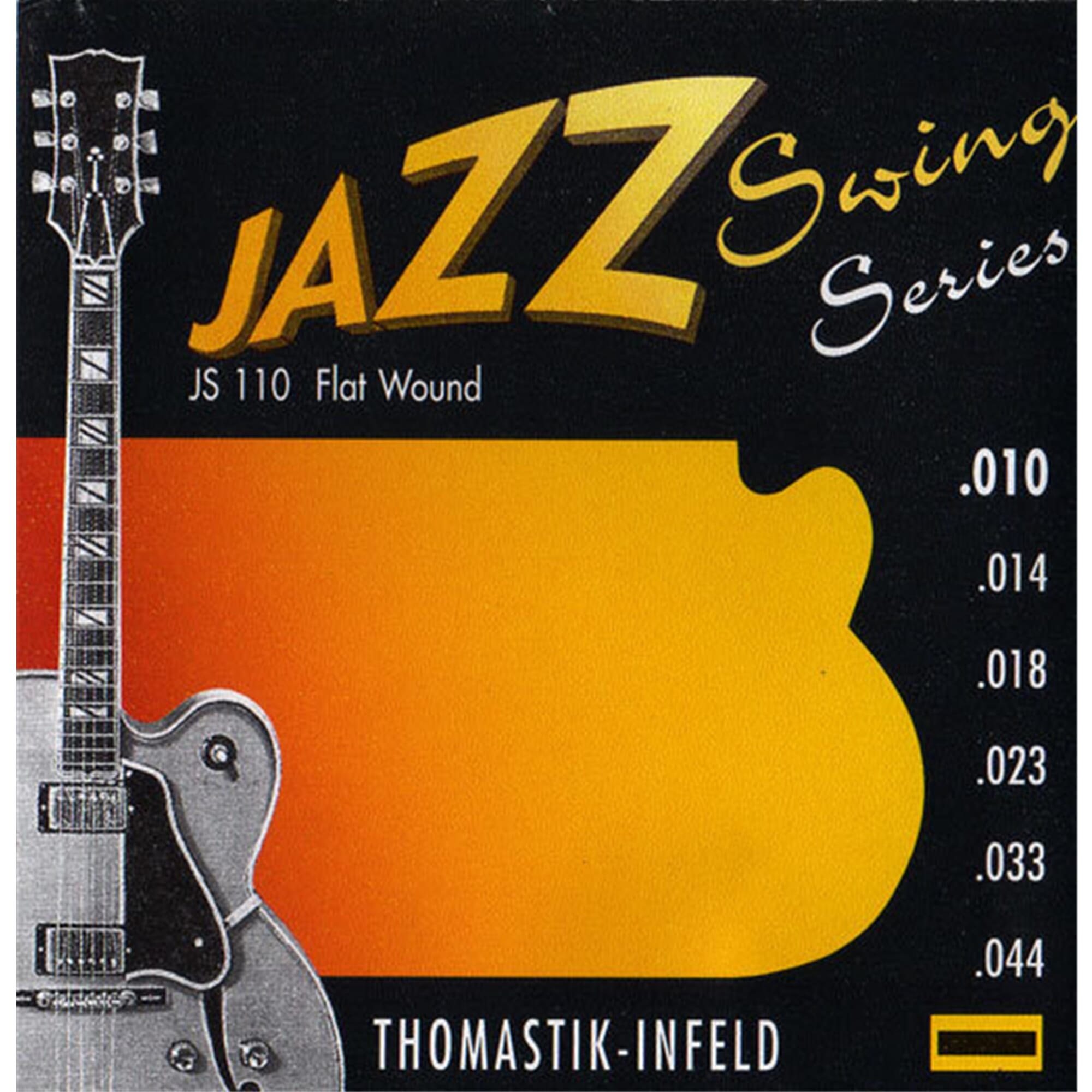 Thomastik Infeld Jazz Swing Series 10-44, 6 String Set - Pure Nickel Flat Wounds