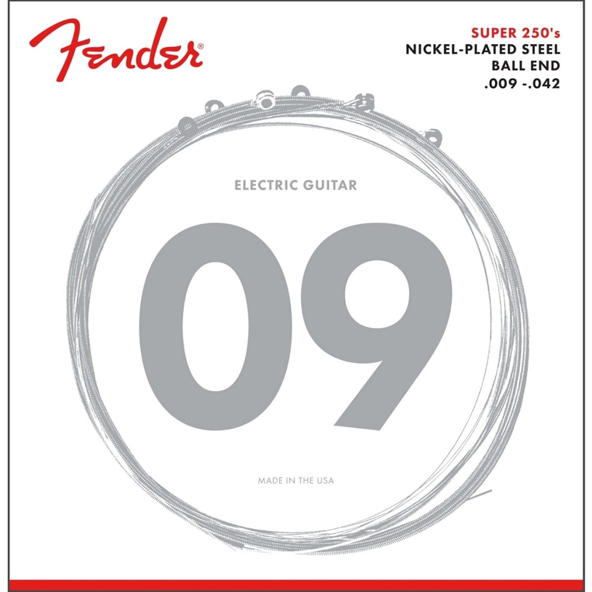 Fender Super 250 Electric Guitar Strings 009-042