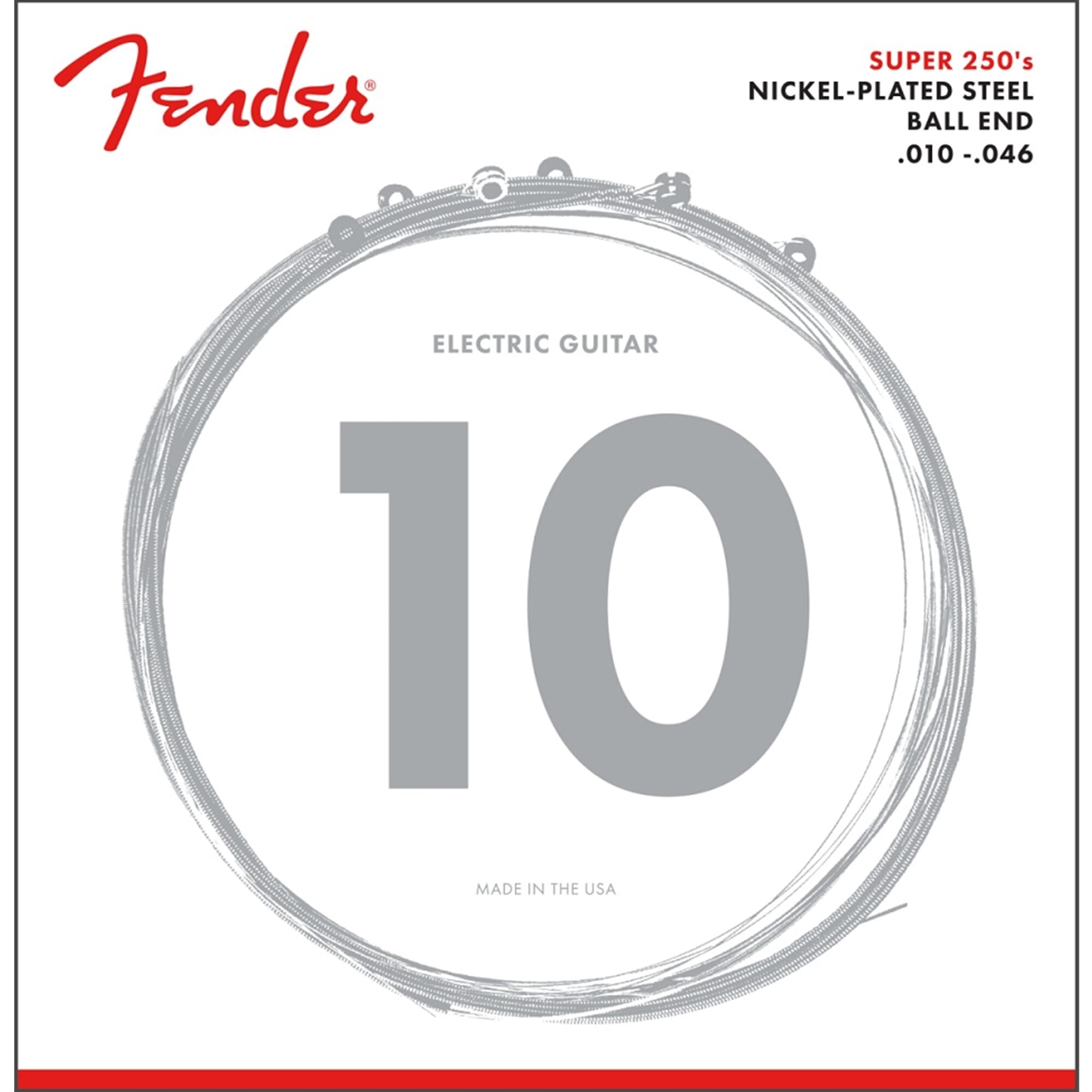Fender Super 250 Electric Guitar Strings 010-046