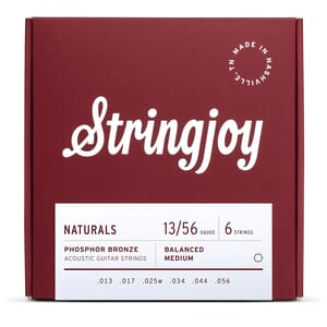 Stringjoy 13-56 Medium Gauge Naturals - Phosphor Bronze Acoustic Guitar Strings