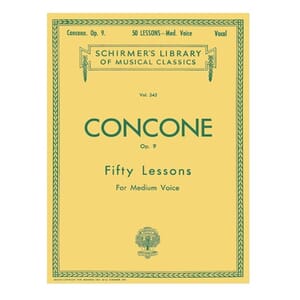 Concone 50 Lessons Op.9 Medium Voice (Schirmer)