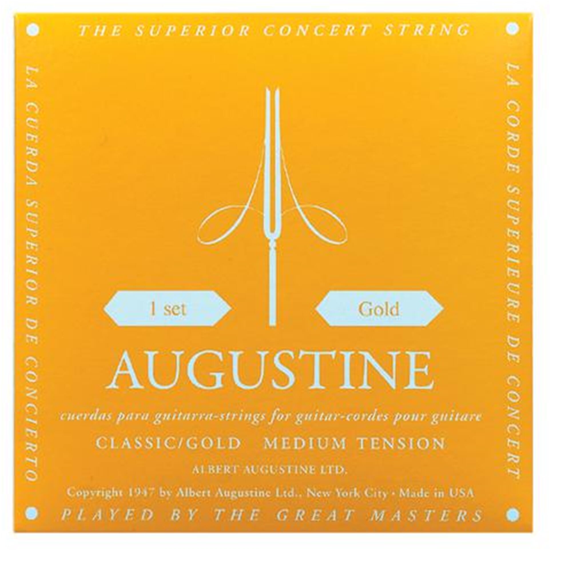 Augustine Classic/Gold Classical Guitar Strings - Medium Tension