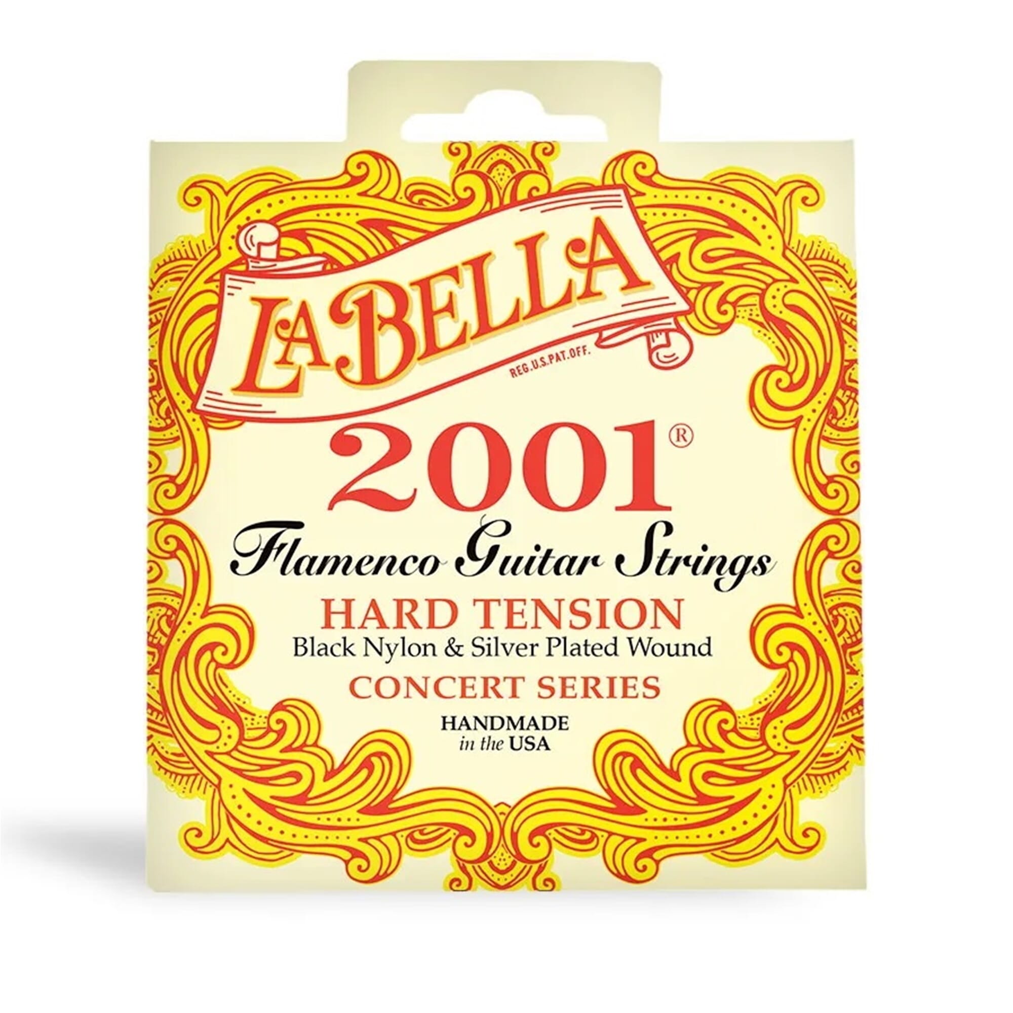La Bella 2001FLA-HARD Flamenco Guitar Strings - Hard Tension