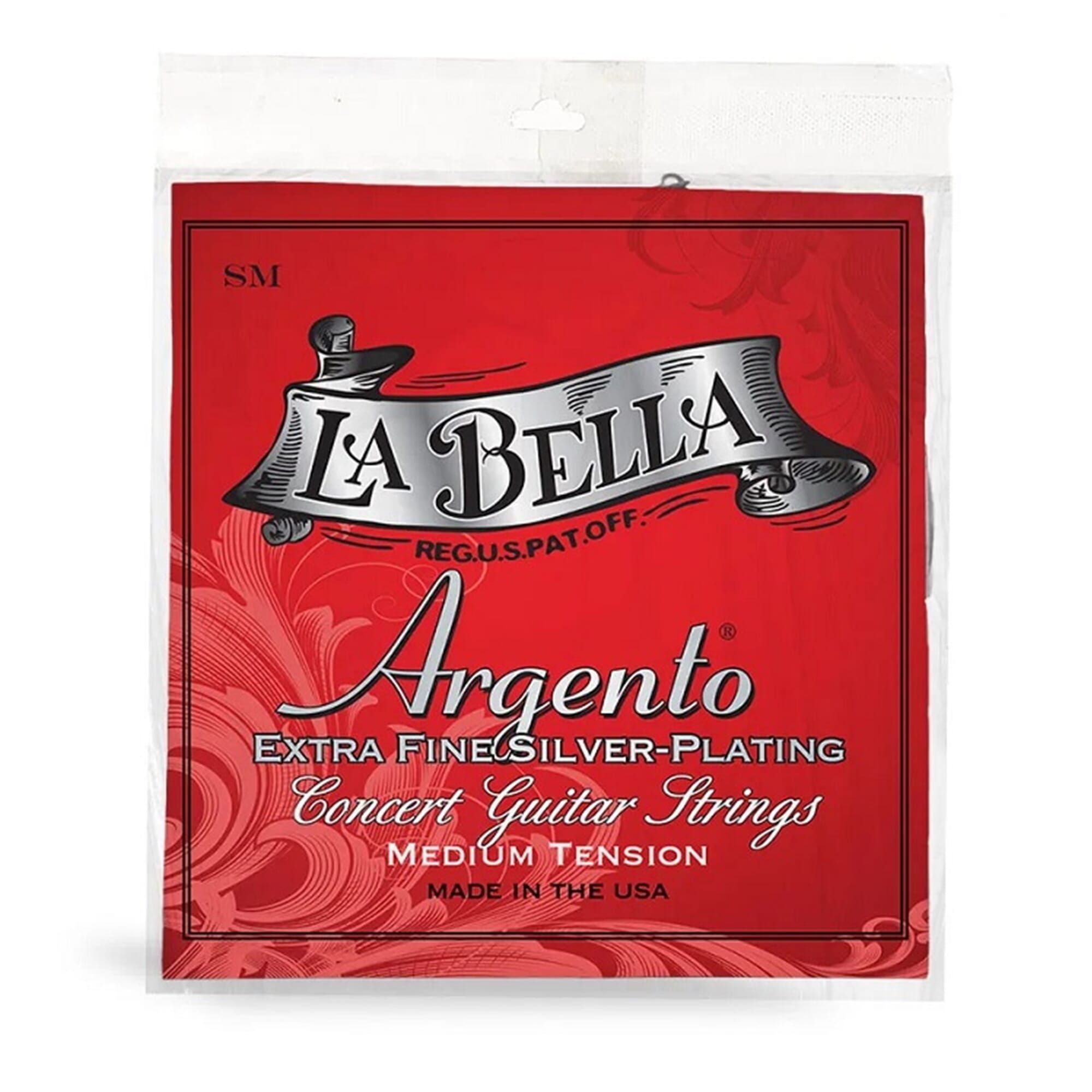 La Bella SM Argento Extra Fine Silver Plating Guitar Strings - Medium Tension