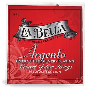 La Bella SM Argento Extra Fine Silver Plating Guitar Strings - Medium Tension