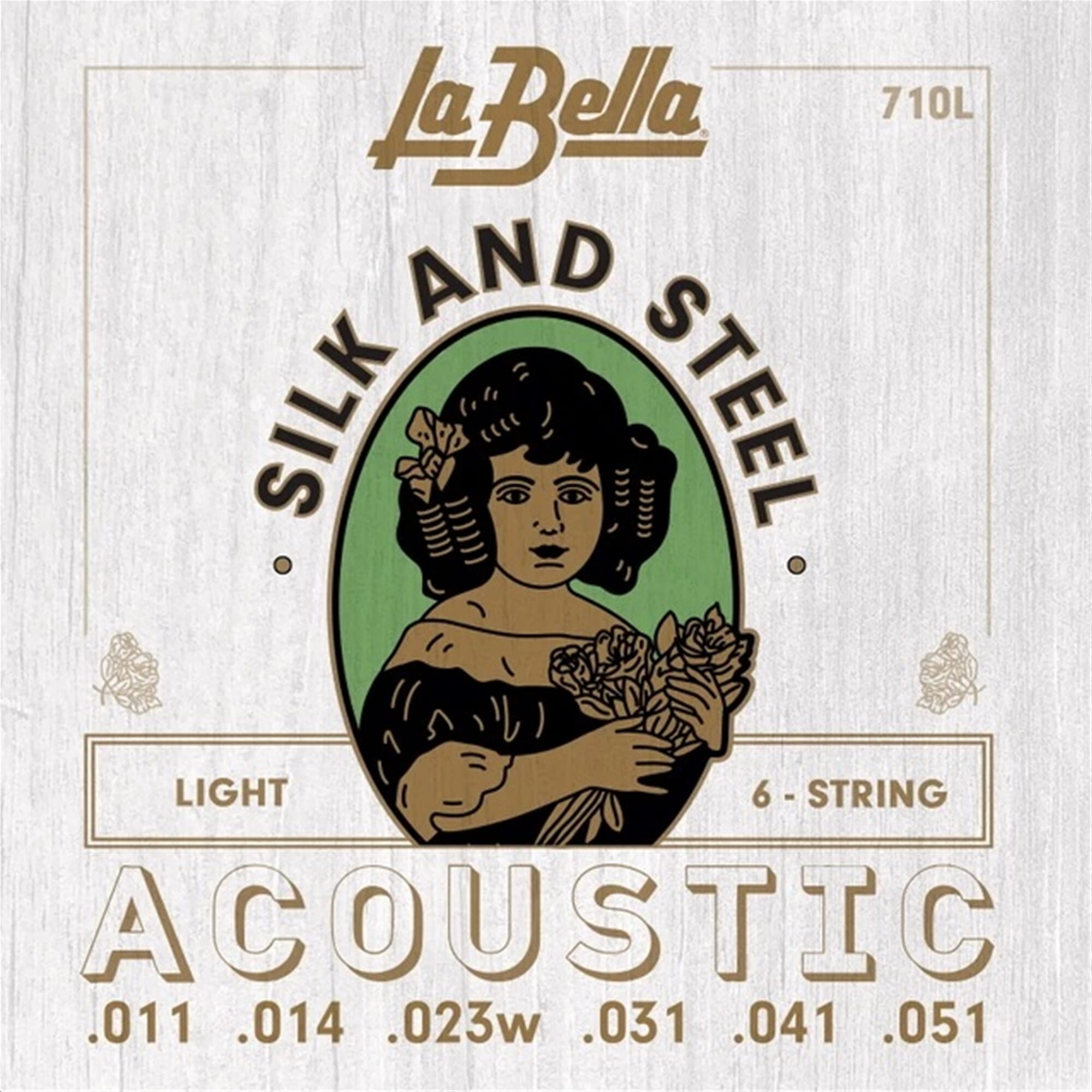 La Bella 710L Silk and Steel Acoustic Guitar Strings - Light