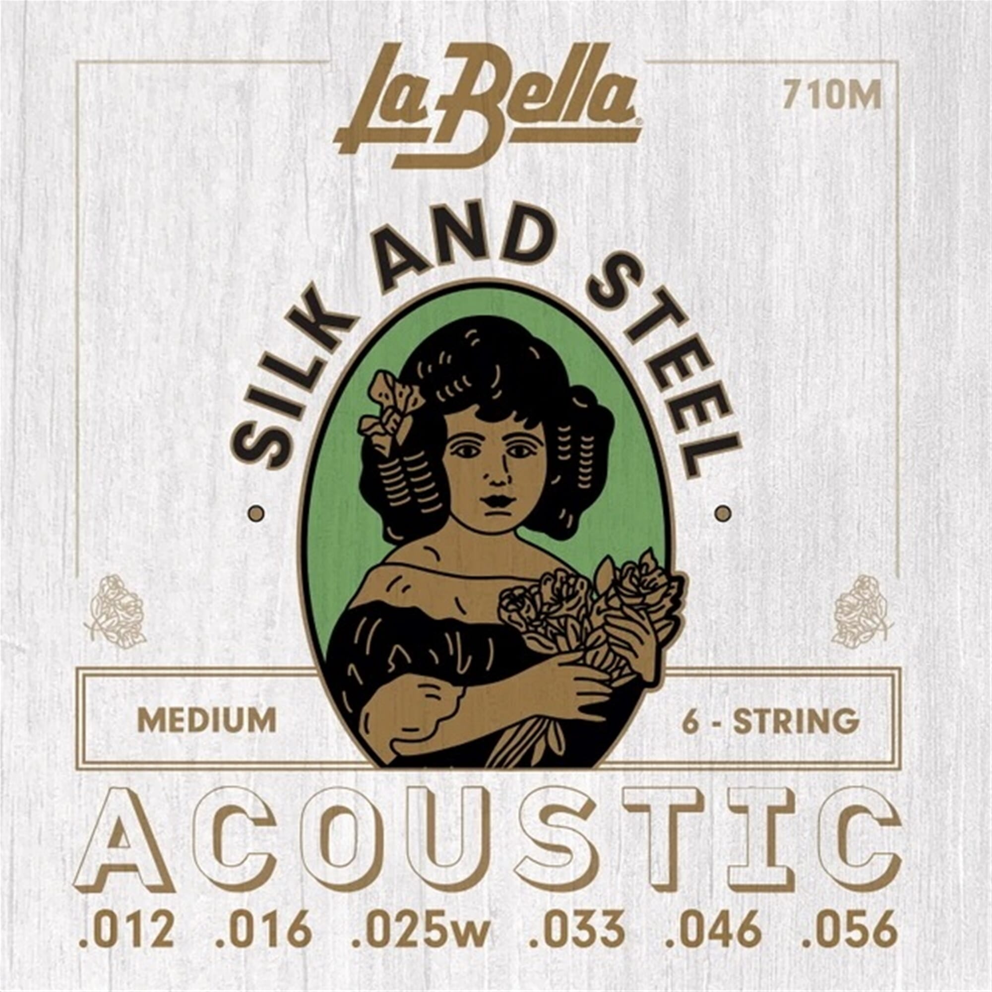 La Bella 710M Silk and Steel Acoustic Guitar Strings - Medium