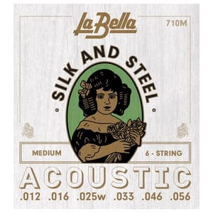 La Bella 710M Silk and Steel Acoustic Guitar Strings - Medium