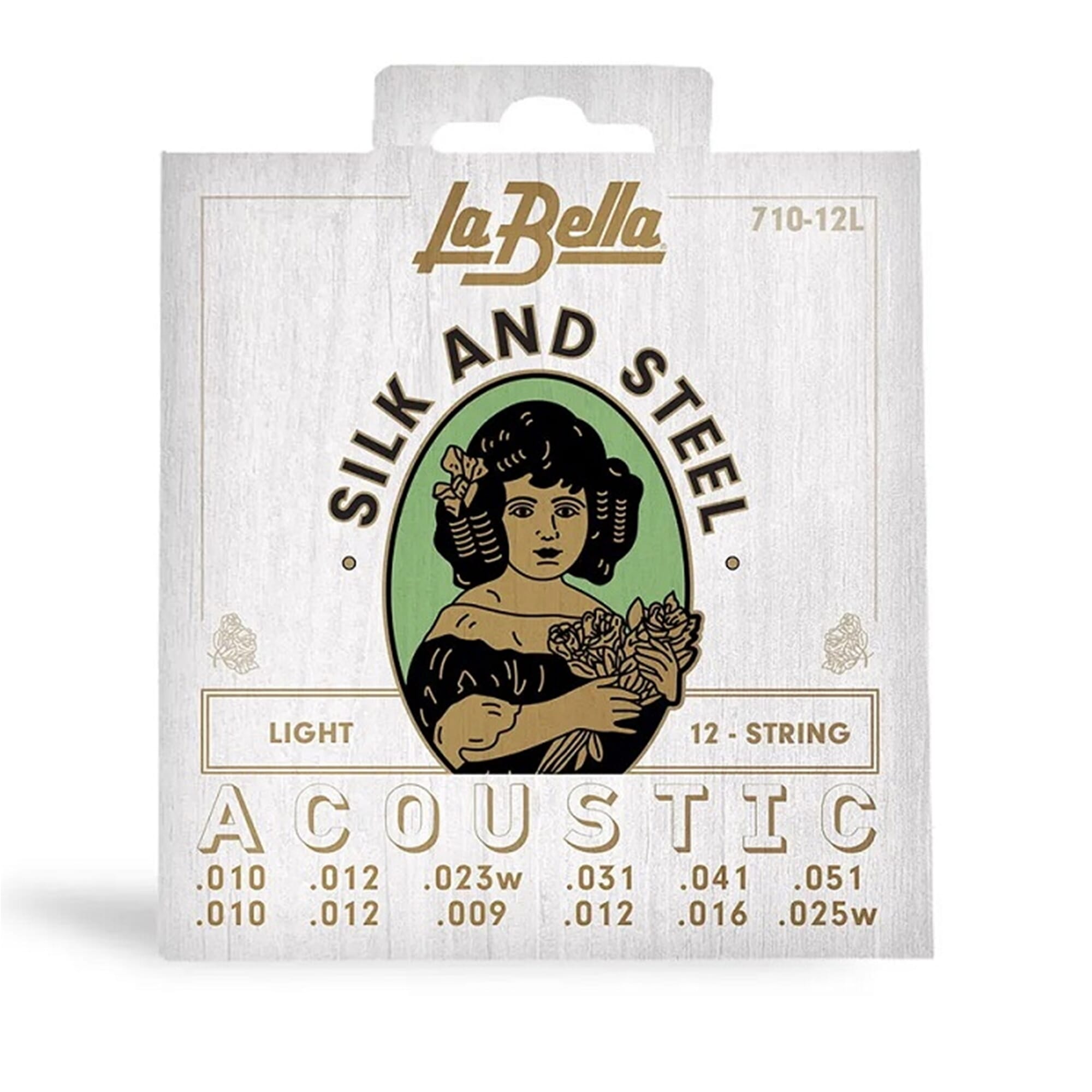 La Bella 710-12L Silk and Steel 12 String Guitar Strings - Light
