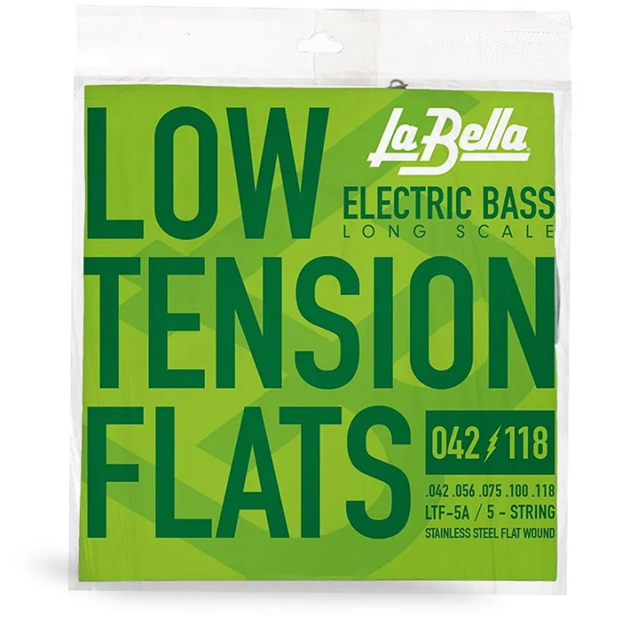 La Bella LTF-5A Low Tension Flexible Flats 5 String Bass Guitar Strings 42-118