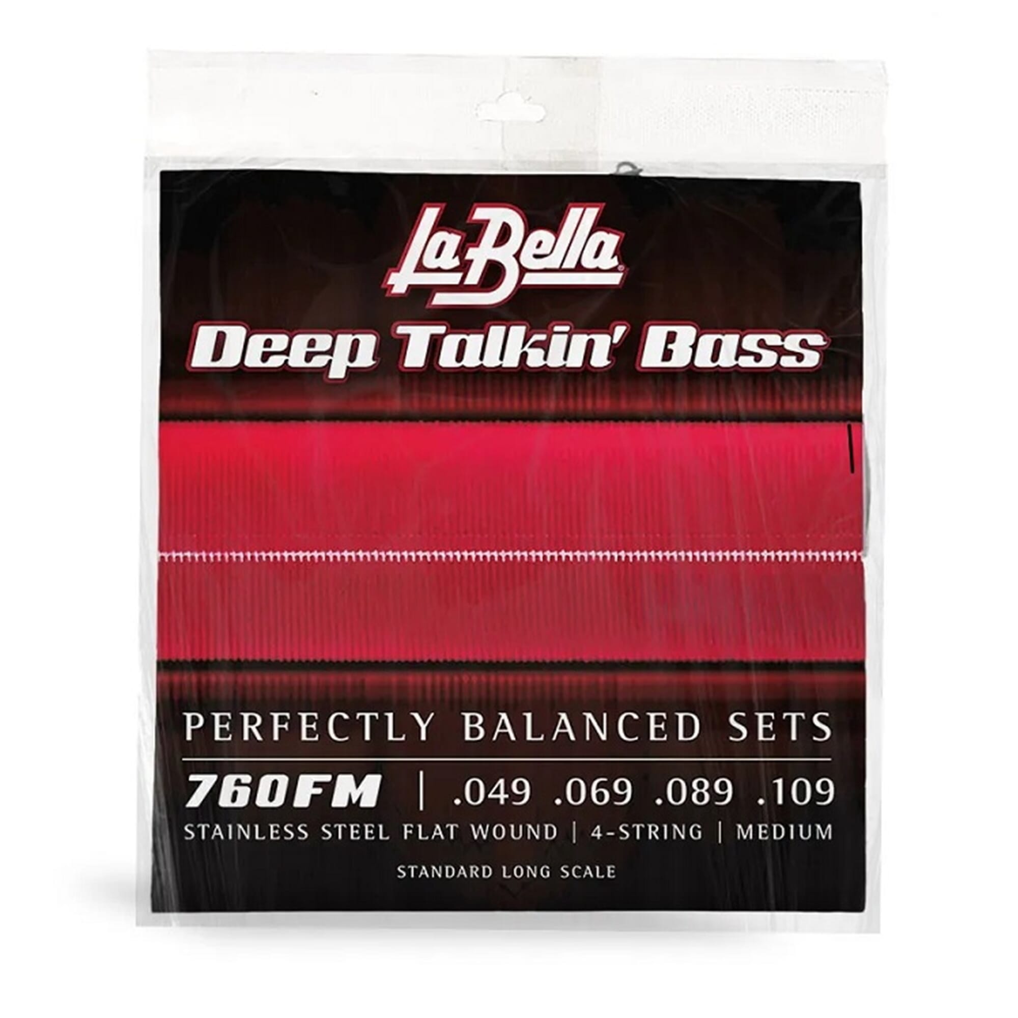 La Bella 760FM Deep Talkin' Bass Flatwound Bass Guitar Strings 49-109 Medium