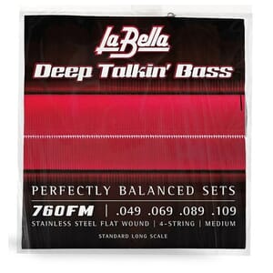 La Bella 760FM Deep Talkin' Bass Flatwound Bass Guitar Strings 49-109 Medium