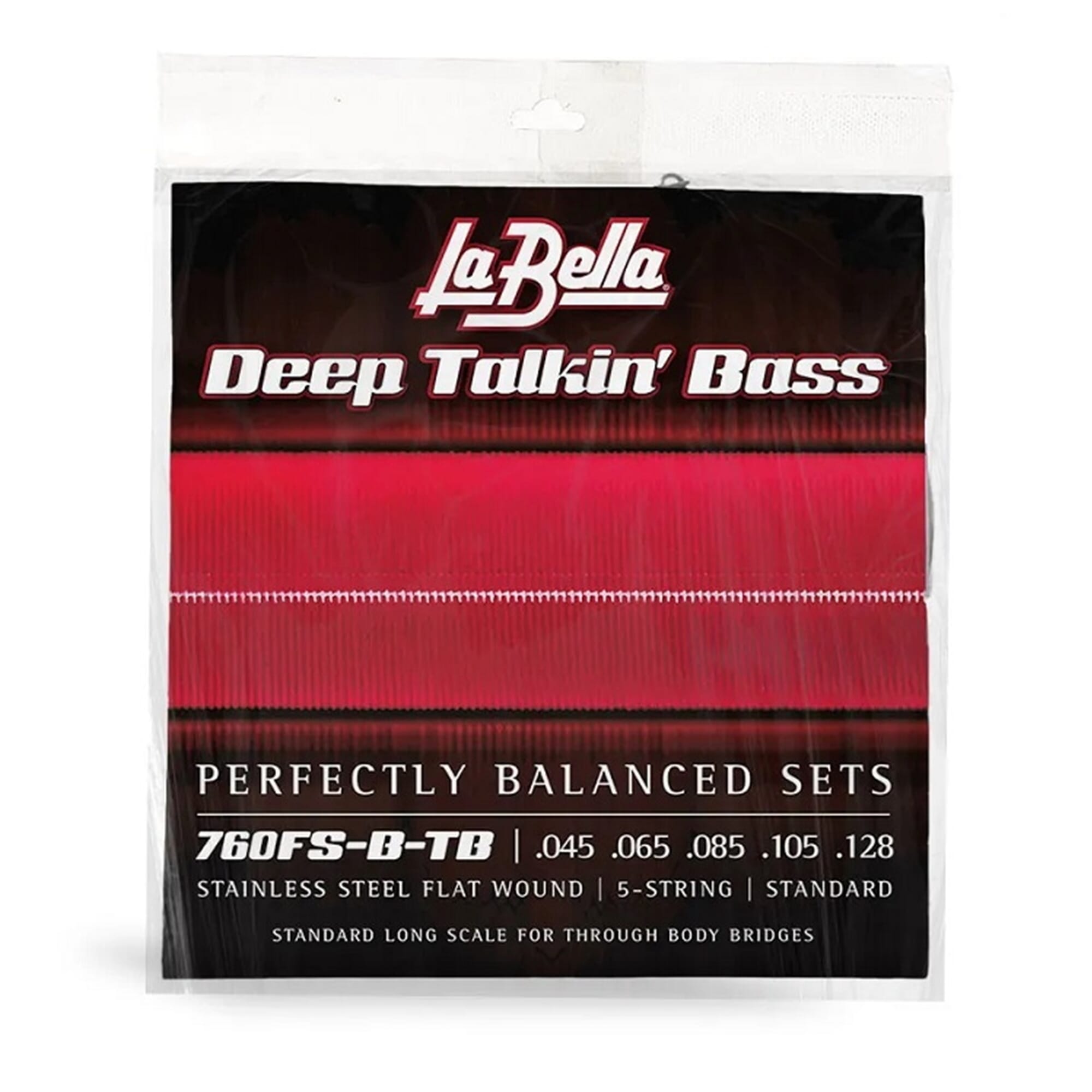 La Bella 760FS-B-TB Deep Talkin' 5 String Bass Flatwound Strings 45-128