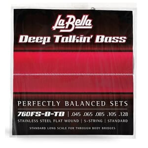 La Bella 760FS-B-TB Deep Talkin' 5 String Bass Flatwound Strings 45-128