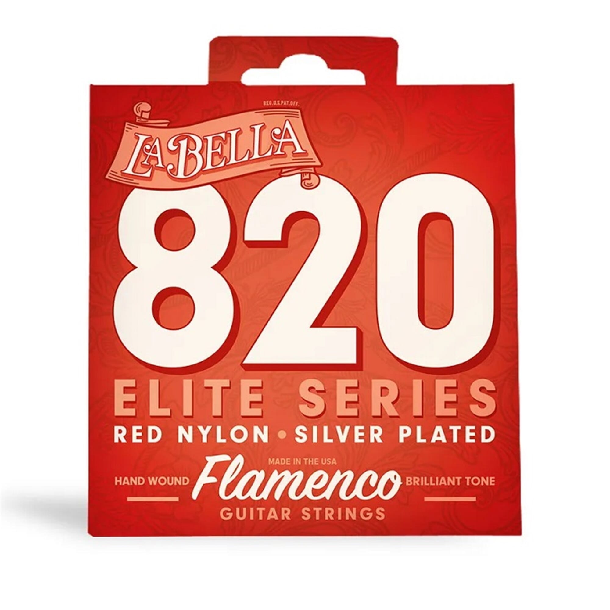 La Bella 820 Elite Red Nylon Flamenco Strings - Medium