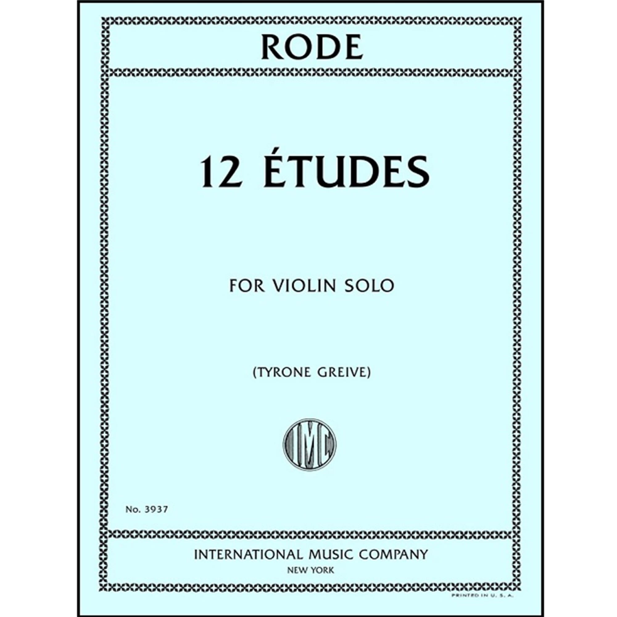 12 Etudes for Violin Solo - Rode