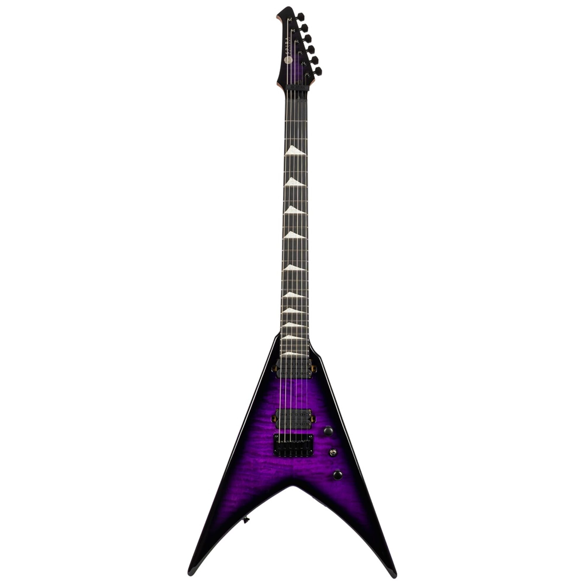 Spira V-500-TPP-E V Style Electric Guitar - Trans Purple