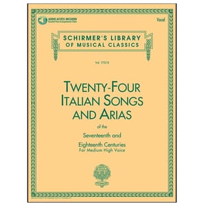 24 Italian Songs & Arias Medium High Voice – Book with Online Audio