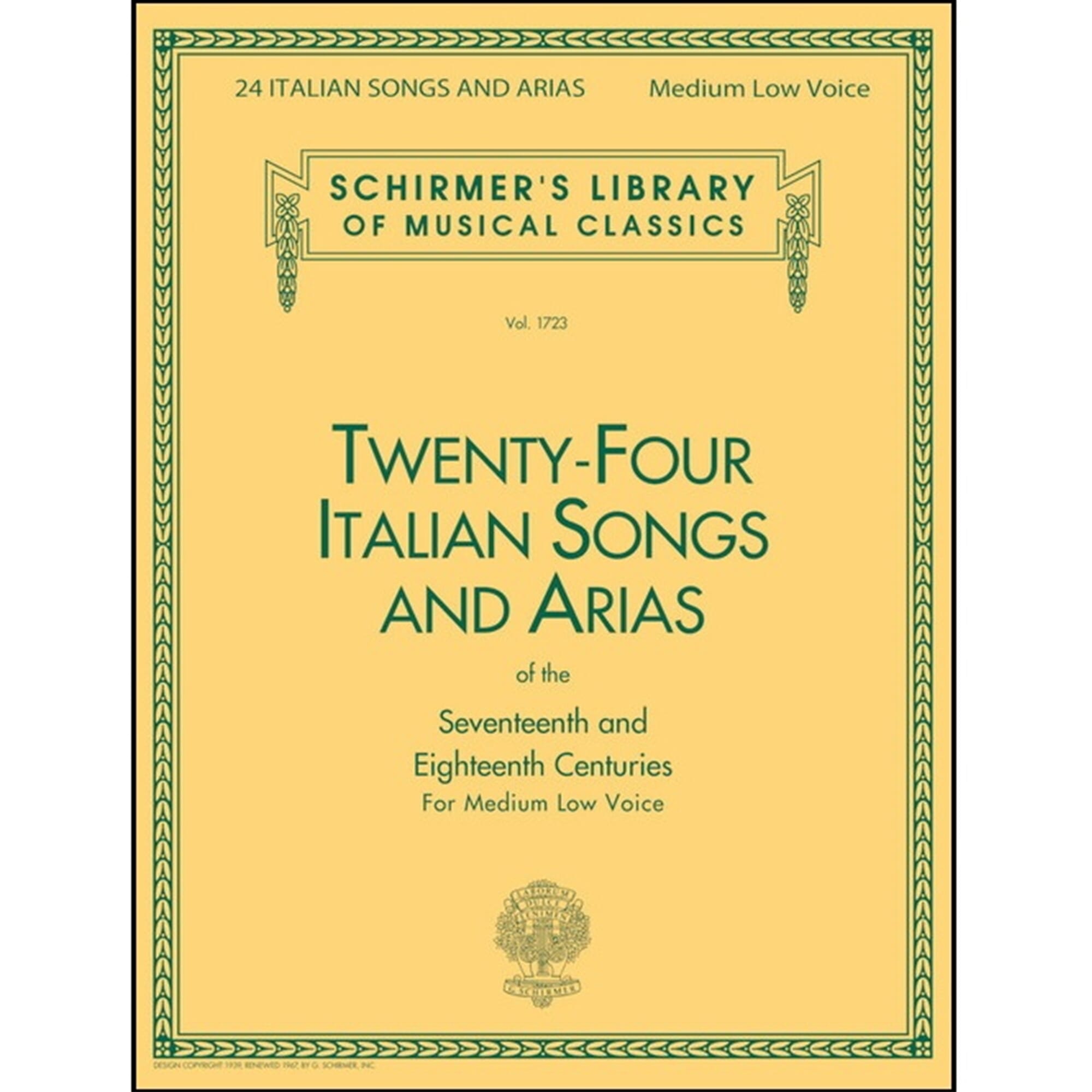 24 Italian Songs & Arias - Medium Low Voice