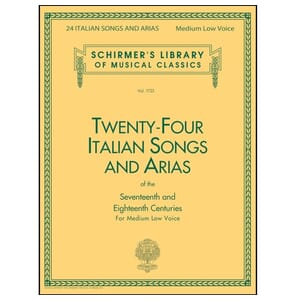 24 Italian Songs & Arias - Medium Low Voice
