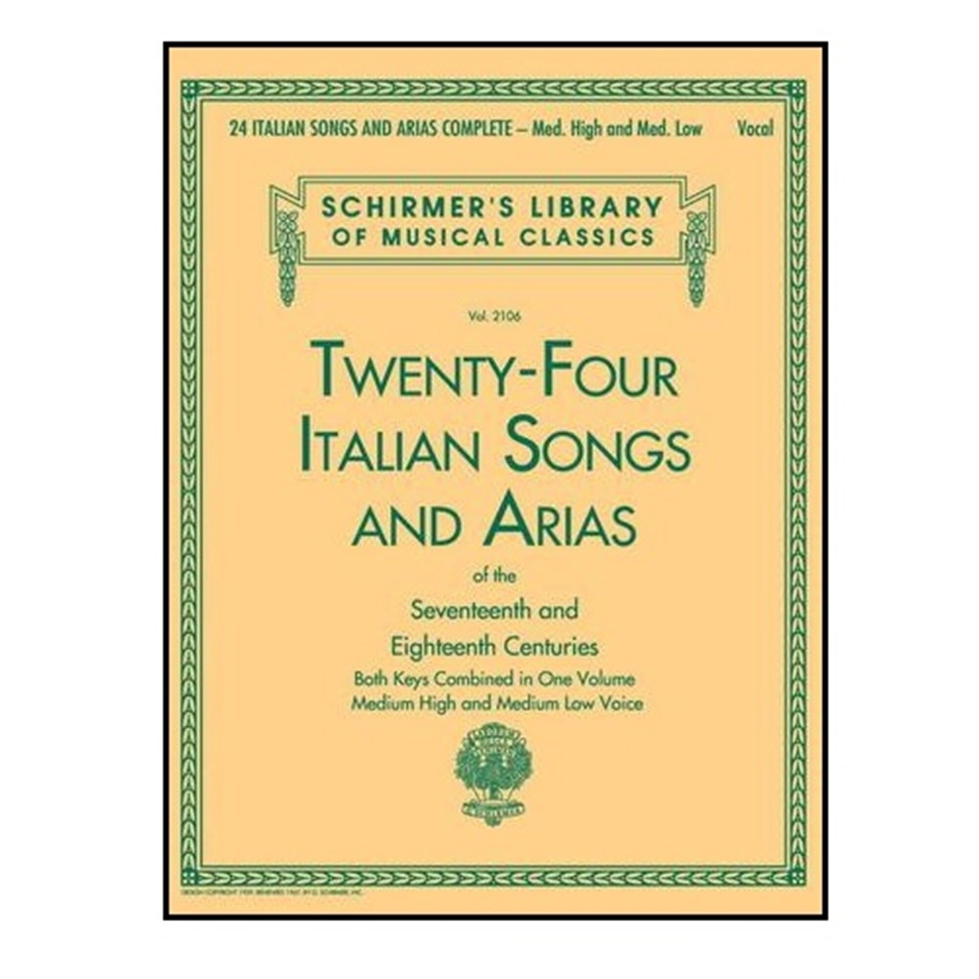24 Italian Songs & Arias Complete - Medium High and Medium Low Voice