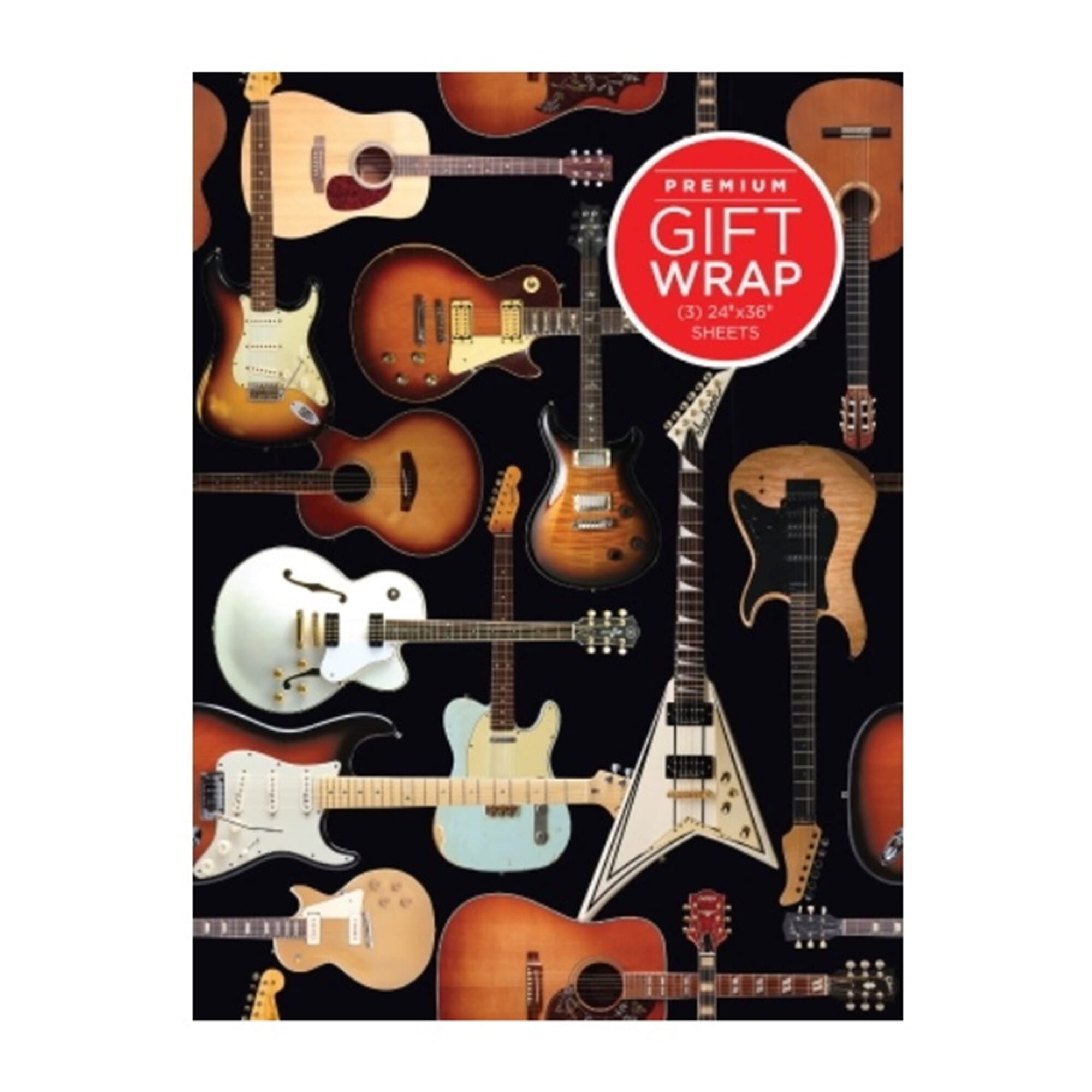Guitar Collage Gift Wrapping Paper