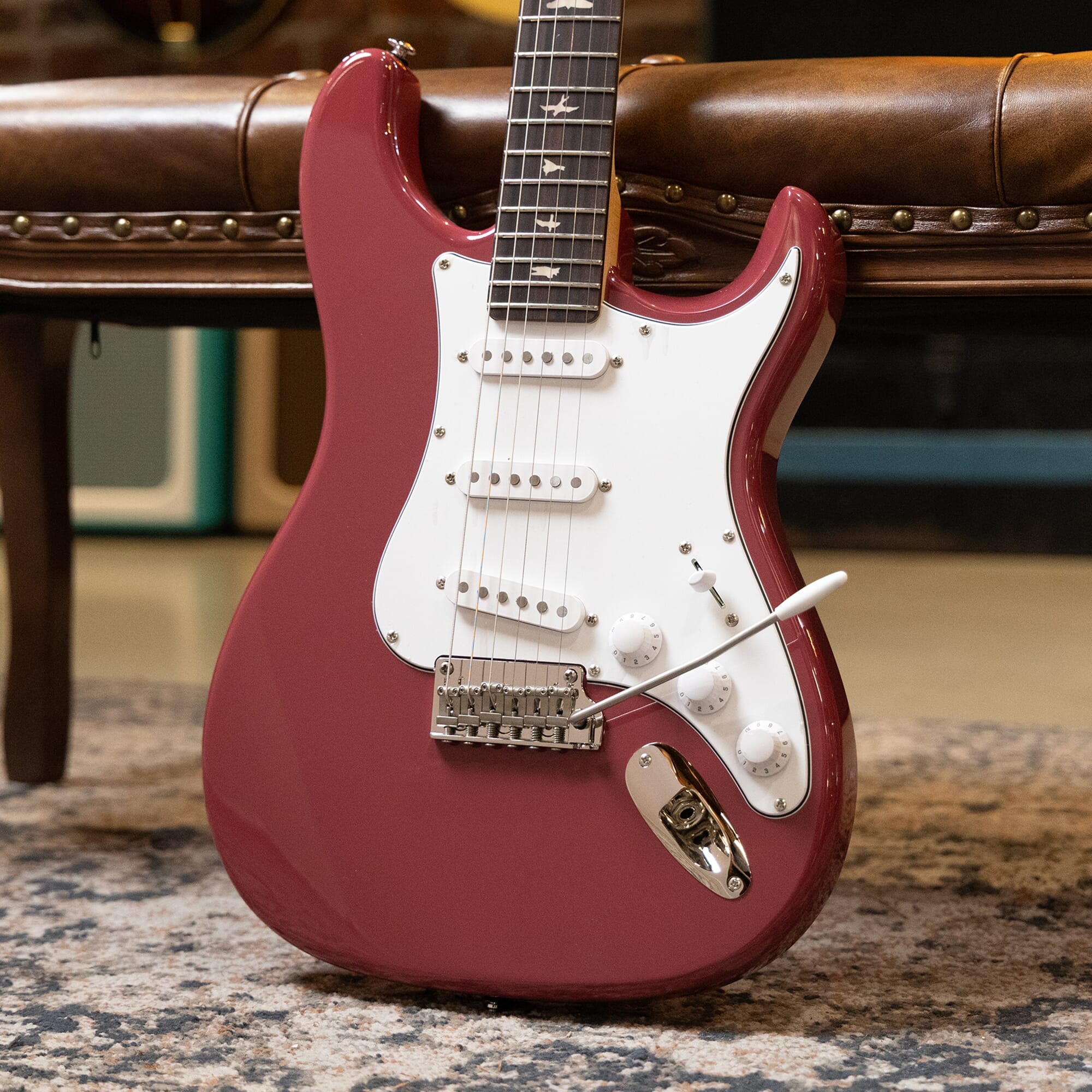 PRS SE Silver Sky Rosewood Derby Red