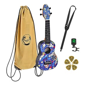 KEIKI K2 Series Soprano Ukulele Set - Agathis / ABS Spaceman