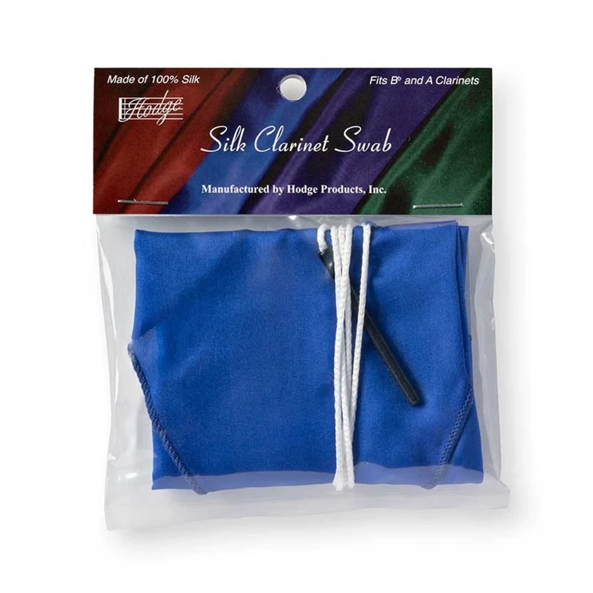 Hodge Silk Clarinet Swab - Blue