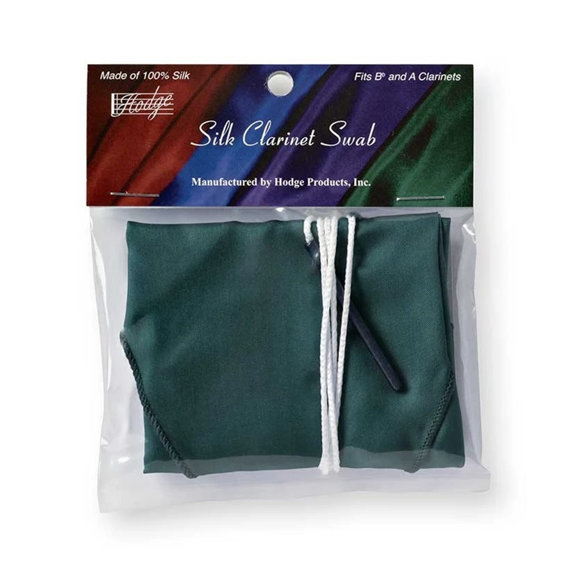 Hodge Silk Clarinet Swab - Green