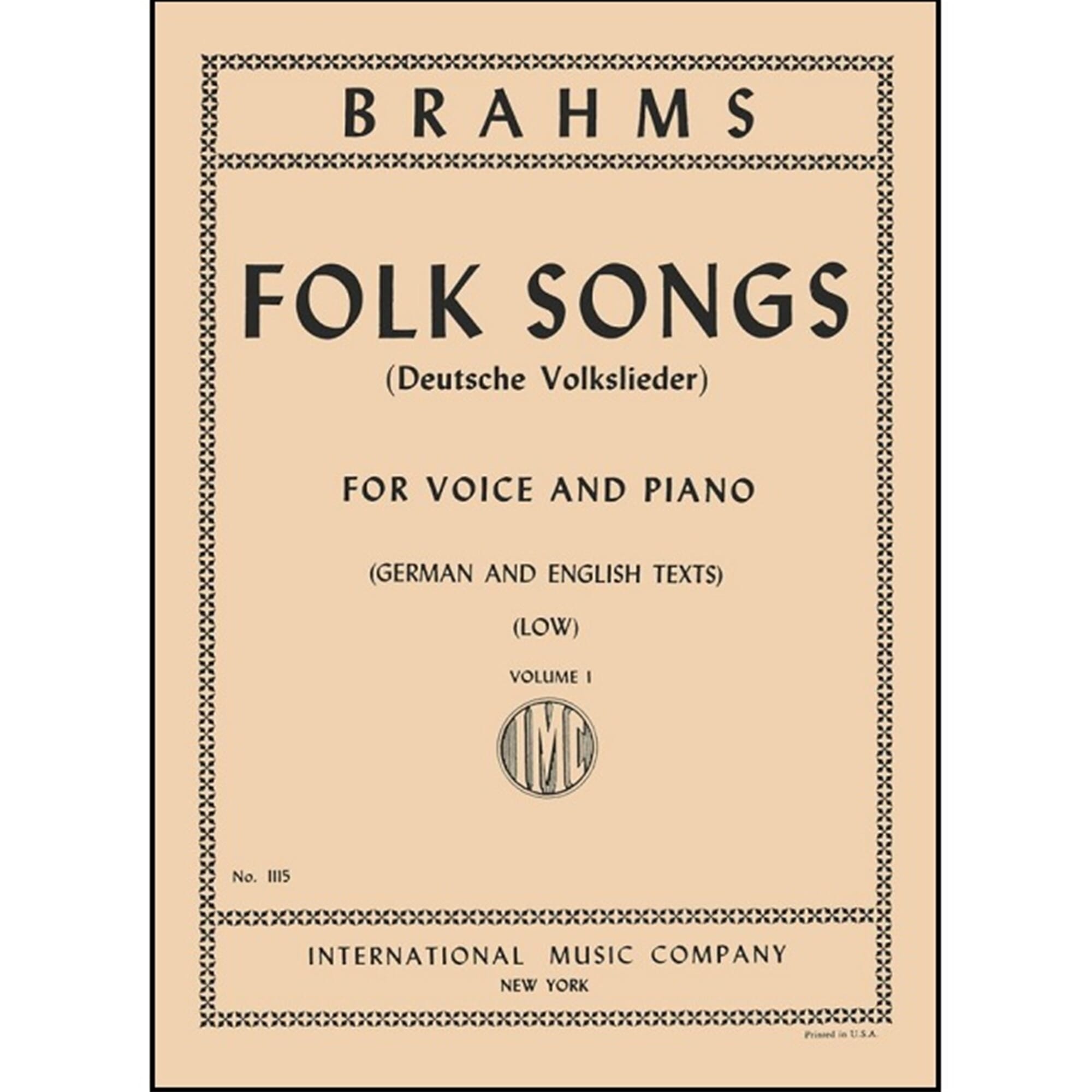 Brahms - 42 Folk Songs Vol.1 Low