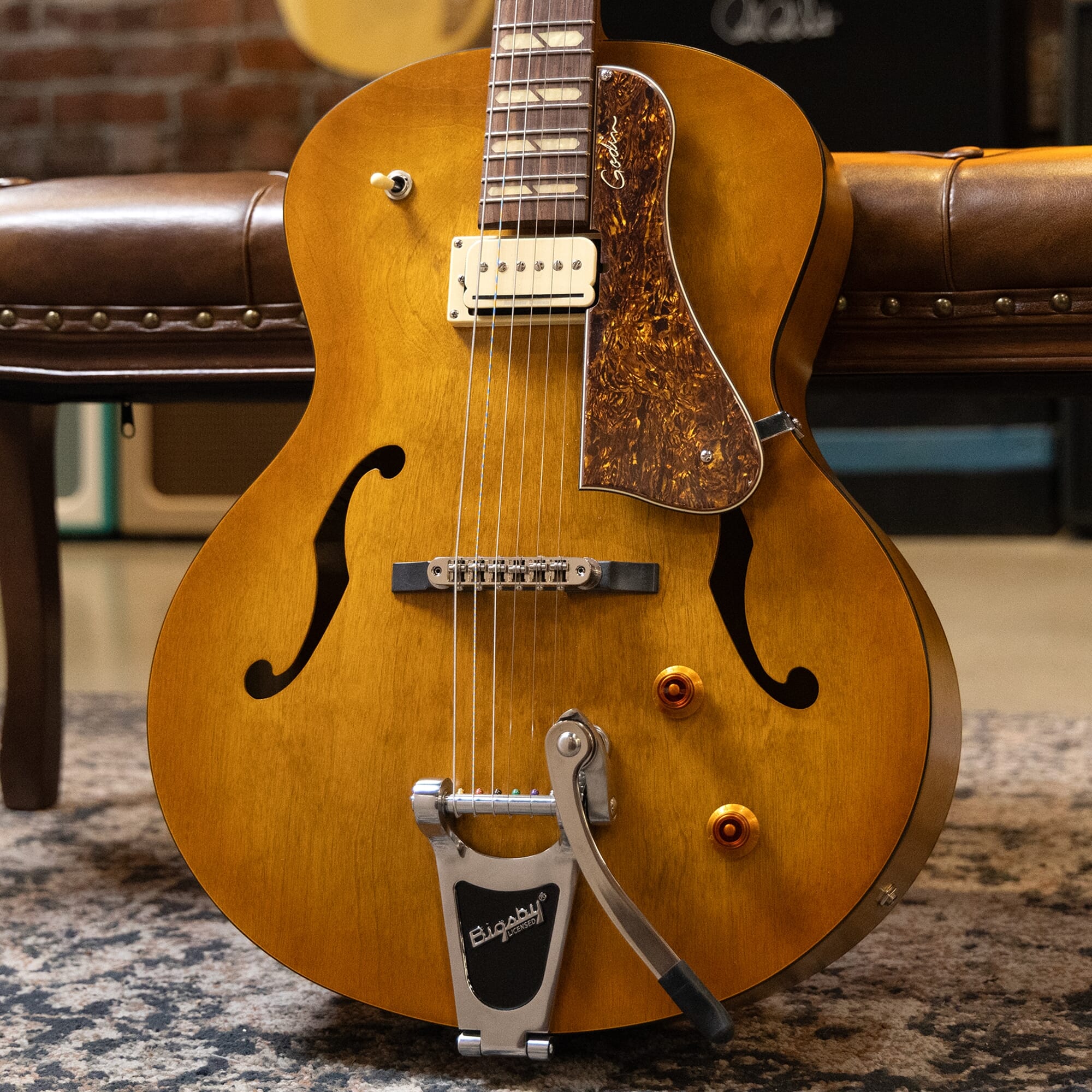 Godin 5th Avenue Jumbo P-Rail - Harvest Gold (Used)