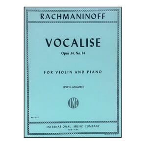 Rachmaninoff - Vocalise Op 34 No 14 - Violin & Piano