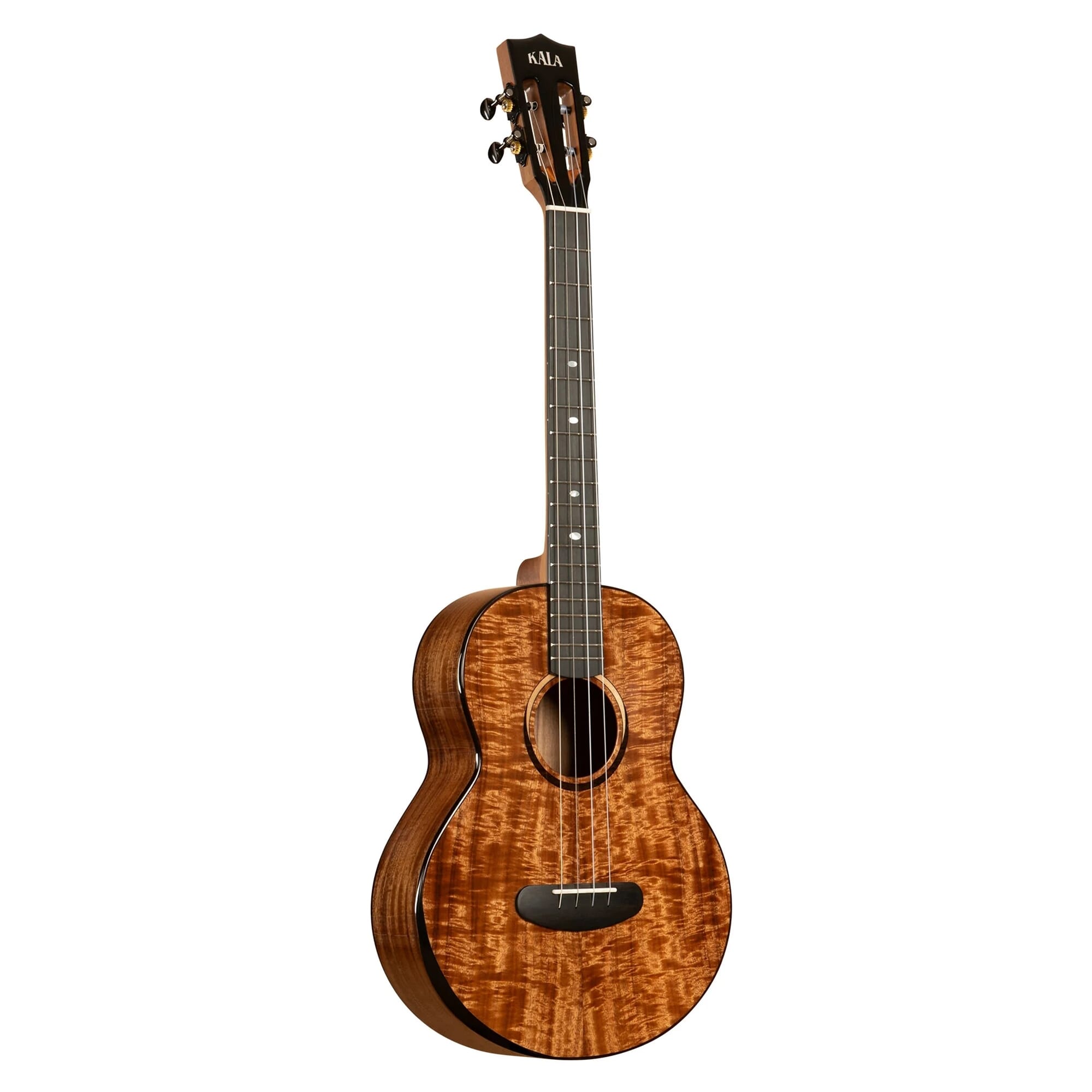 Kala KA-CT-SA-BG-BAG Contour All Solid Gloss Acacia Baritone Ukulele With Bag