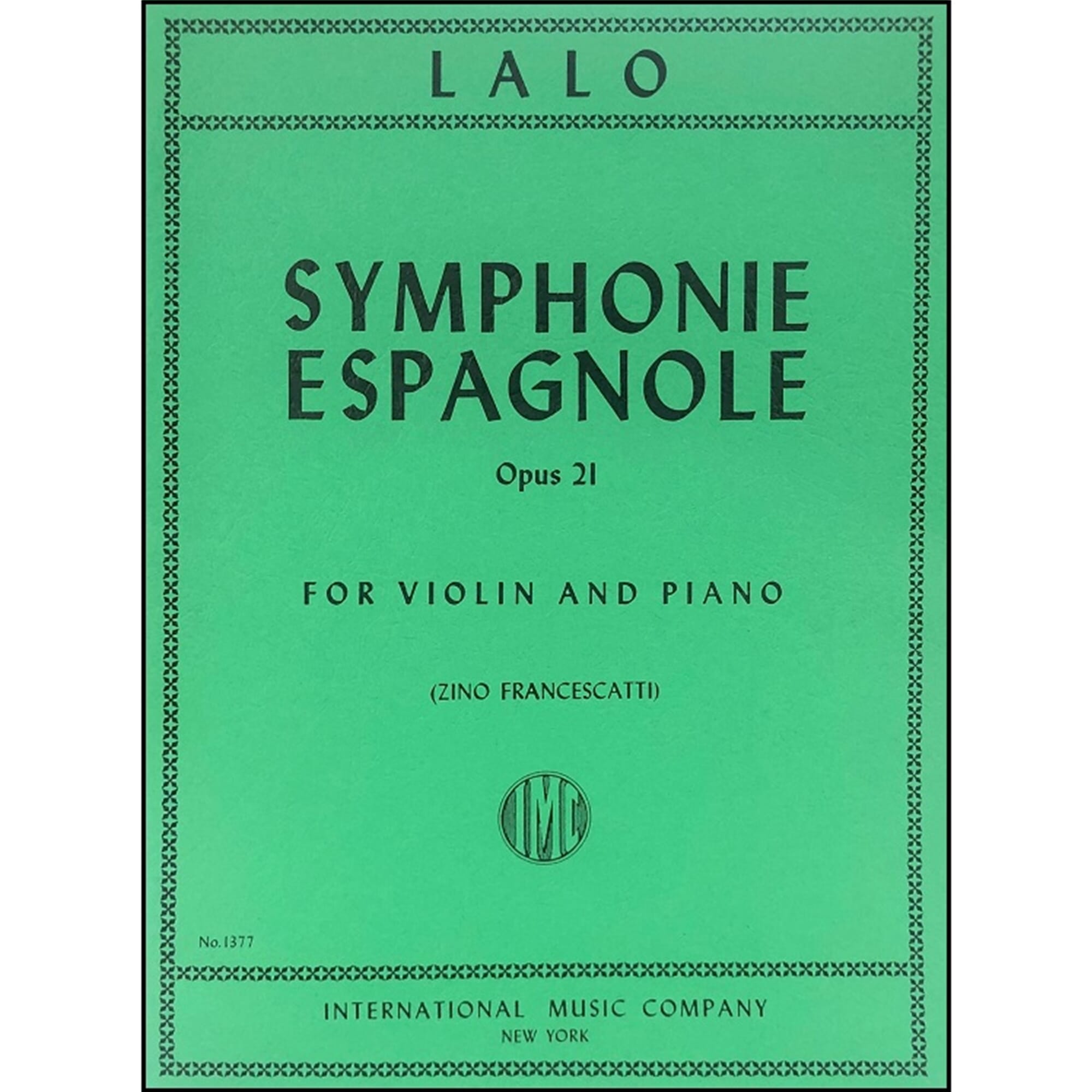 Lalo Symphonie Espagnol, Op.21 - Violin & Piano