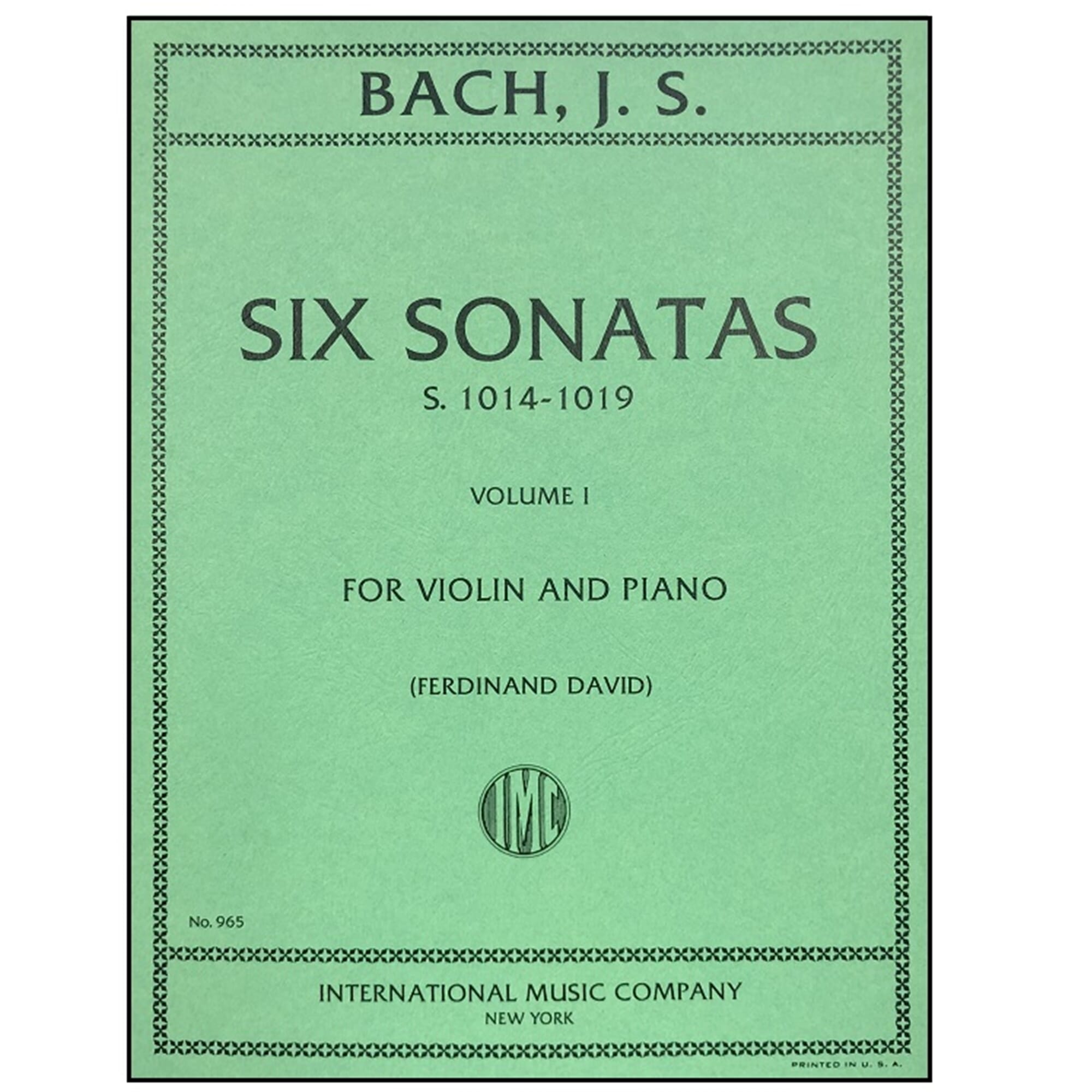 Bach - Six Violin Sonatas BWV1014-1016, Vol.1