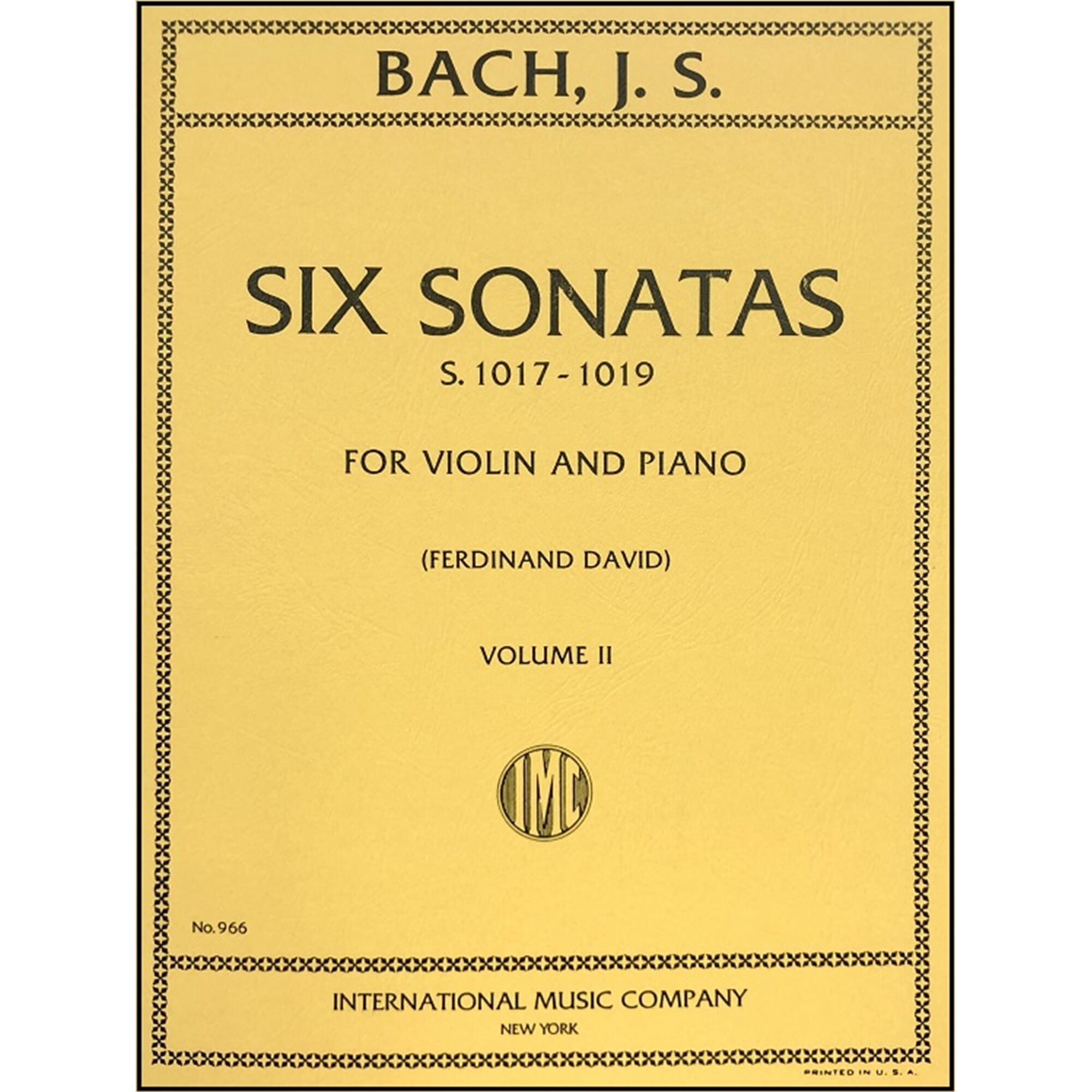 Bach - Six Violin Sonatas BWV1017-1019, Vol.2