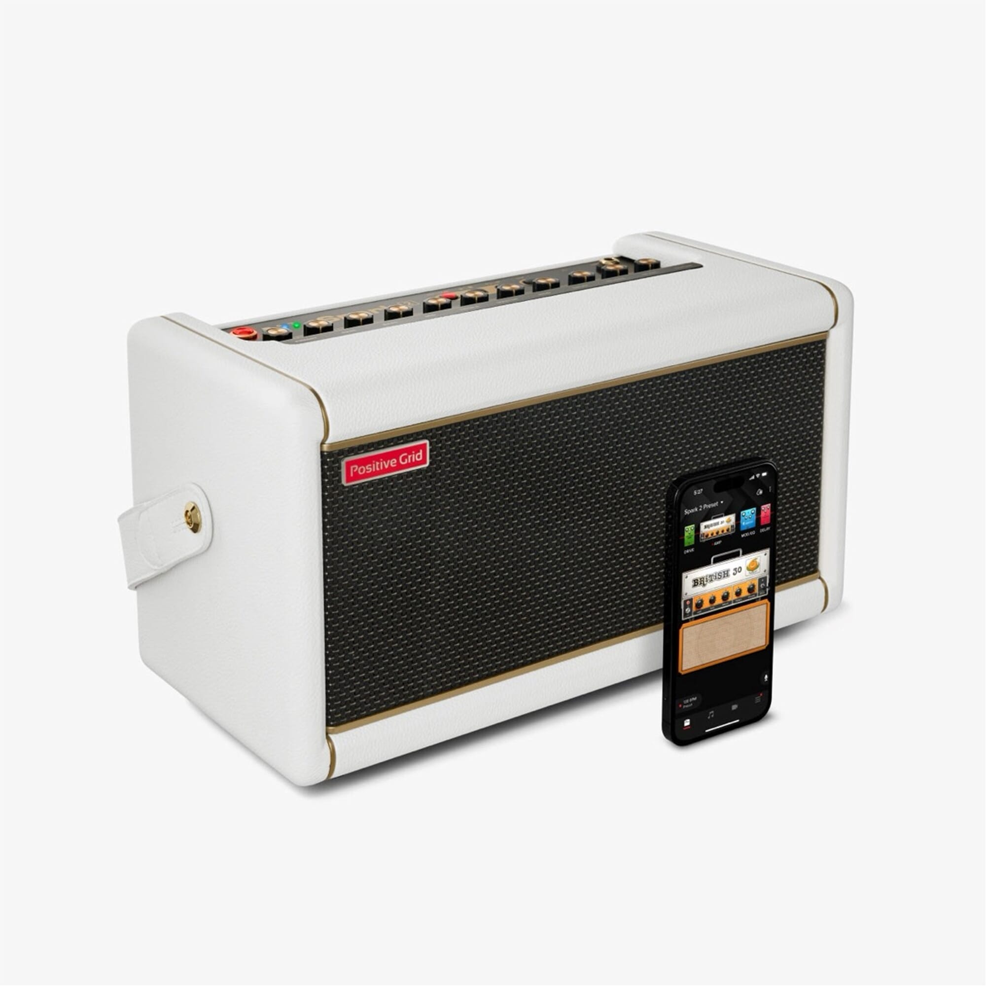 Positive Grid Spark 2 50 Watt Guitar Amplifier w/ Bluetooth Speaker - Pearl White -OPEN BOX