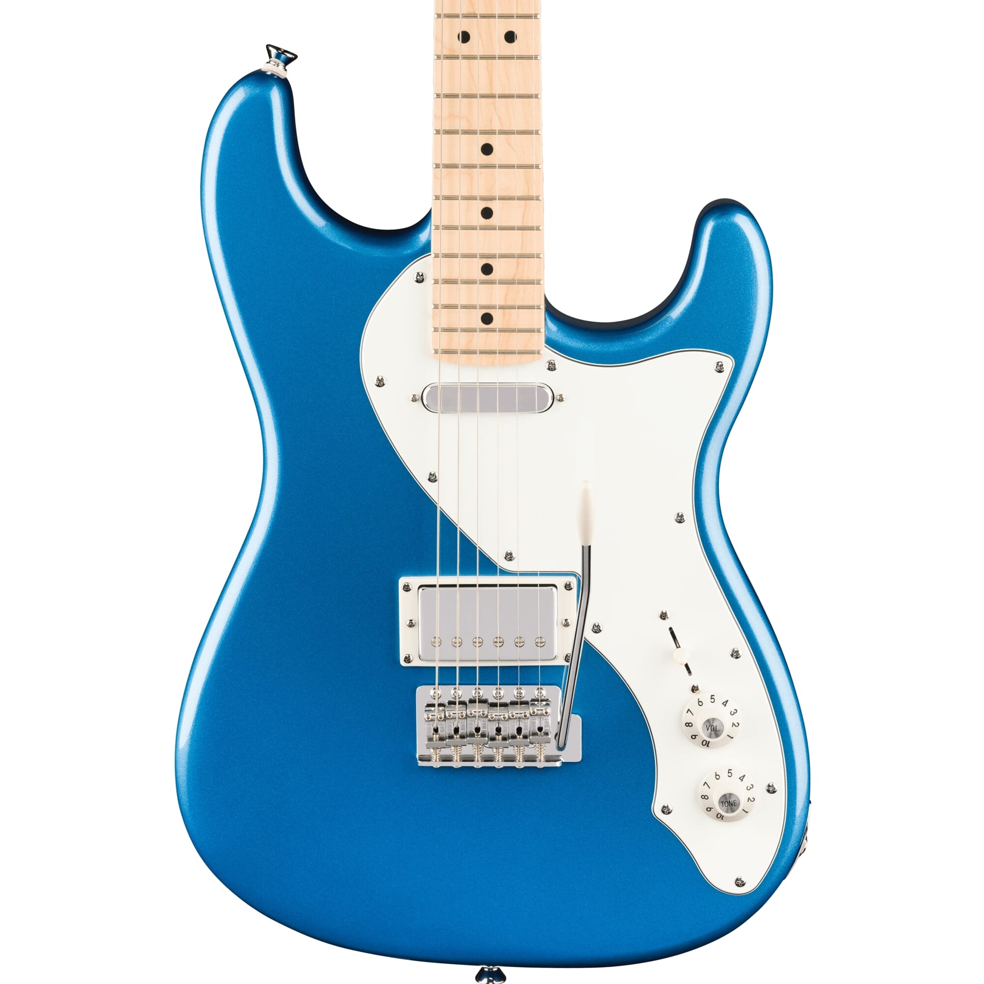 Squier Paranormal Stratocaster® Deluxe, Maple Fingerboard, Parchment Pickguard, Lake Placid Blue