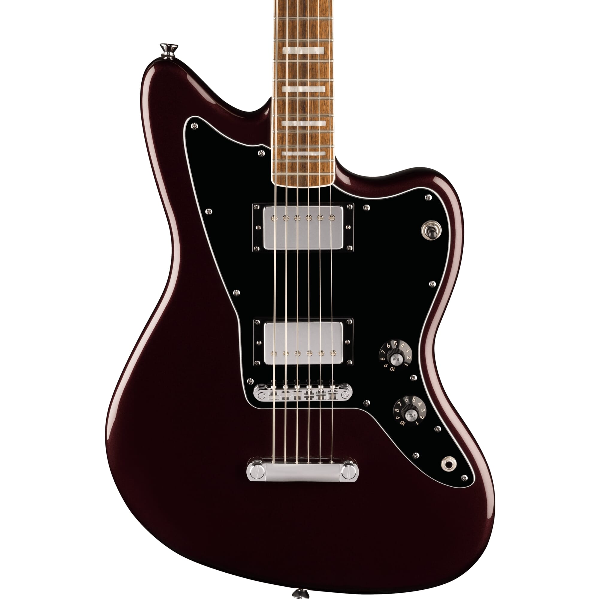 Squier Paranormal Baritone Jazzmaster® HH, Laurel Fingerboard, Black Pickguard, Oxblood
