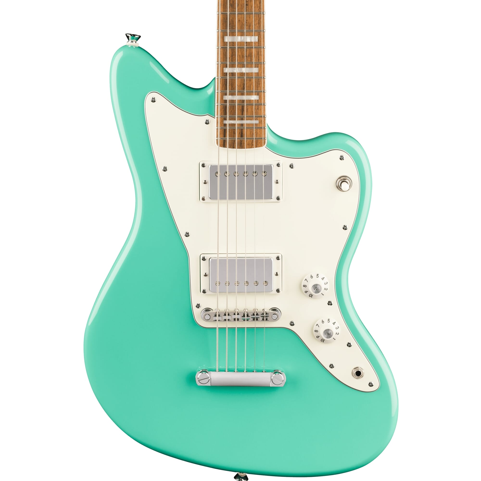 Squier Paranormal Baritone Jazzmaster® HH, Laurel Fingerboard, Parchment Pickguard, Sea Foam Green