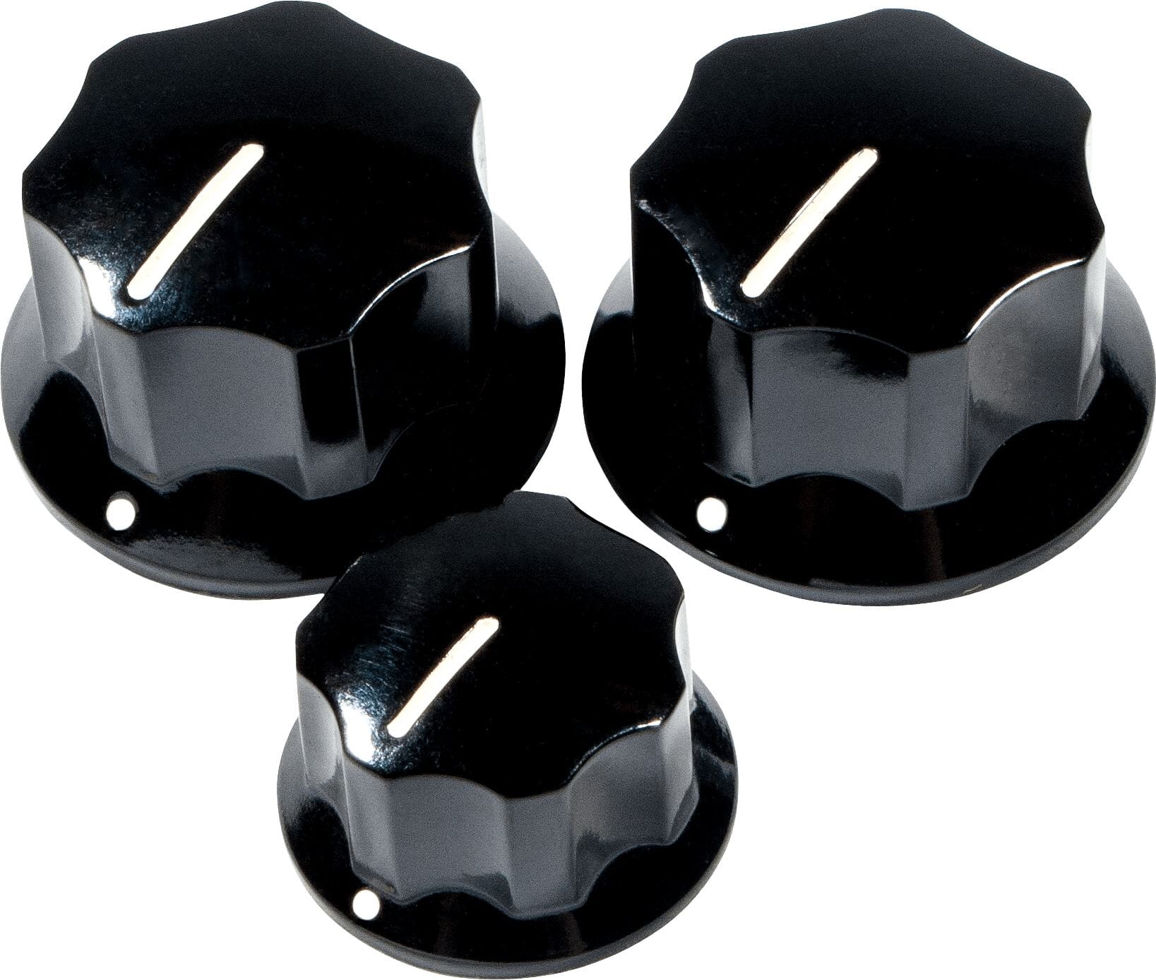 Fender Pure Vintage '60s Jazz Bass® Knobs, (3), Black