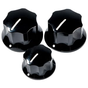 Fender Pure Vintage '60s Jazz Bass® Knobs, (3), Black